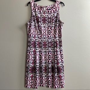 Colorful fit and flare dress